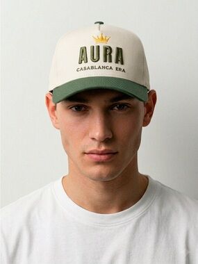 Aura Casablanca Era Two-Tone Cap - Cream & Green